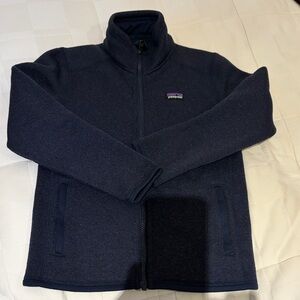 Kids Patagonia navy blue Zip-Up Fleece jacket. Size small.